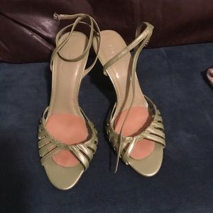 Bakers Women’s Green Leather Strap Heels